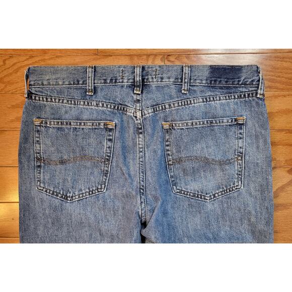 Lee Jeans Men Size (38x29 Actual) Blue Stone Wash Regular Fit Straight Leg Pants - Picture 4 of 13